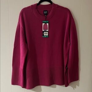 GAP Women's Fuchsia Crew Neck Sweater